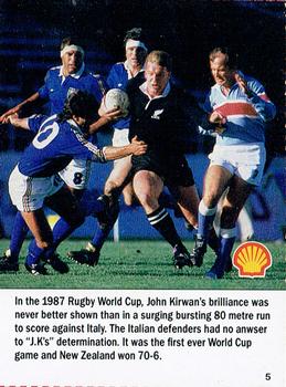 1992 Shell Rugby Greats #5 John Kirwan Front